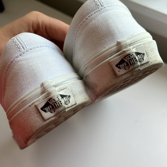 White Slip On Vans - Picture 3 of 6